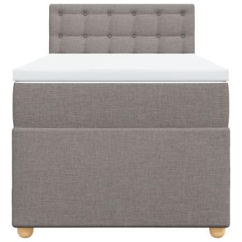Boxspringbett mit Matratze Taupe 80x200 cm Stoff