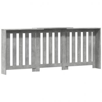 Heizkörperverkleidung Betongrau 205x21,5x83,5 cm Holzwerkstoff