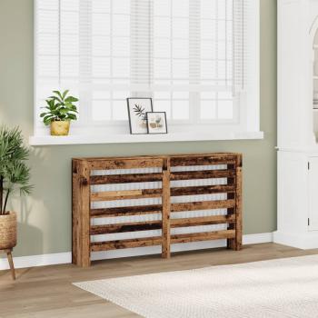 ARDEBO.de - Heizkörperverkleidung Altholz-Optik 149x20x82 cm Holzwerkstoff