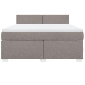 Boxspringbett mit Matratze Taupe 180x200 cm Stoff