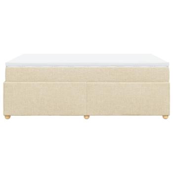 Boxspringbett mit Matratze Creme 120x200 cm Stoff