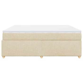 Boxspringbett mit Matratze Creme 180x200 cm Stoff