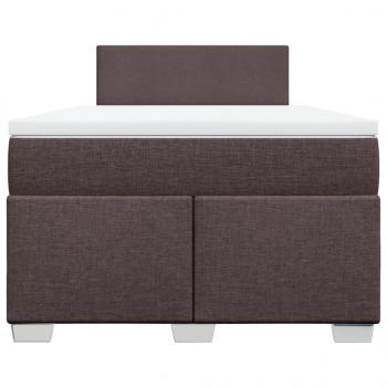Boxspringbett mit Matratze Dunkelbraun 120x190 cm Stoff