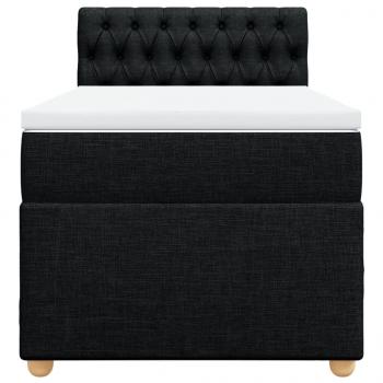 Boxspringbett mit Matratze Schwarz 90x190 cm Stoff