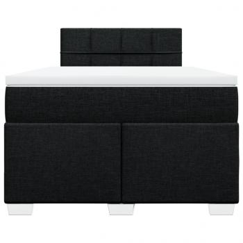 Boxspringbett mit Matratze Schwarz 120x200 cm Stoff