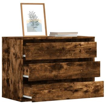 ARDEBO.de - Kommode Räuchereiche 80x41x58 cm Holzwerkstoff