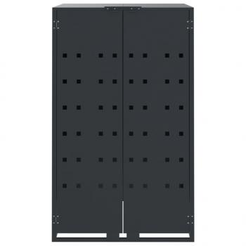 Mülltonnenbox für 3 Tonnen Anthrazit 207x79x117 cm Stahl