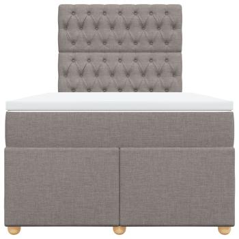 Boxspringbett mit Matratze Taupe 120x200 cm Stoff