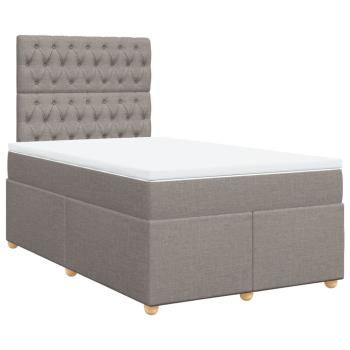 Boxspringbett mit Matratze Taupe 120x190 cm Stoff