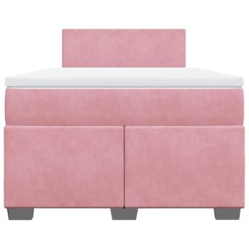 Boxspringbett mit Matratze Rosa 120x190 cm Samt