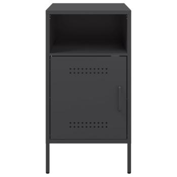 Nachttische 2 Stk. Schwarz 36x39x68 cm Stahl