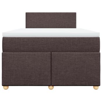 ARDEBO.de - Boxspringbett mit Matratze Dunkelbraun 120x190 cm Stoff