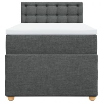 Boxspringbett mit Matratze Dunkelgrau 90x190 cm Stoff