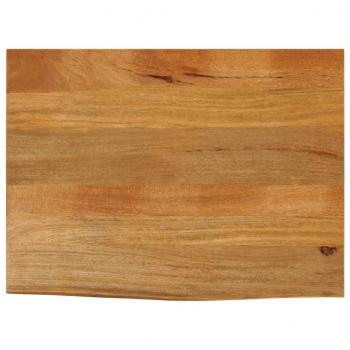 ARDEBO.de - Tischplatte mit Baumkante 70x60x2,5 cm Massivholz Mango
