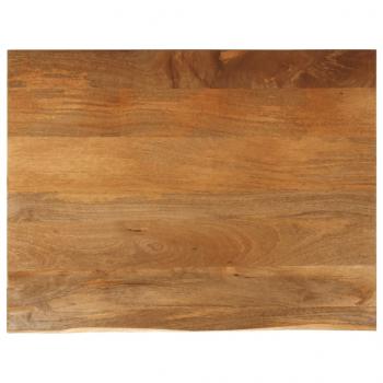 ARDEBO.de - Tischplatte mit Baumkante 90x80x3,8 cm Massivholz Mango