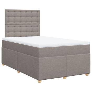 Boxspringbett mit Matratze Taupe 120x200 cm Stoff