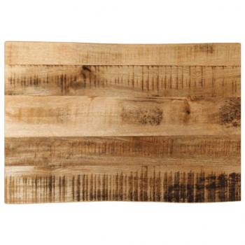 ARDEBO.de - Tischplatte mit Baumkante 70x40x3,8 cm Raues Mango Massivholz