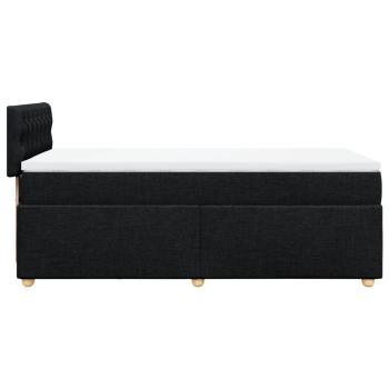 ARDEBO.de - Boxspringbett mit Matratze Schwarz 90x190 cm Stoff