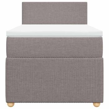 Boxspringbett mit Matratze Taupe 90x190 cm Stoff
