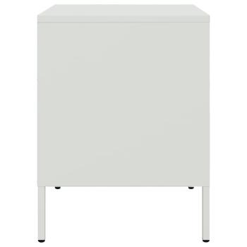 Nachttisch Weiß 36x39x50,5 cm Stahl