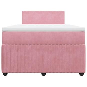 Boxspringbett mit Matratze Rosa 120x190 cm Samt