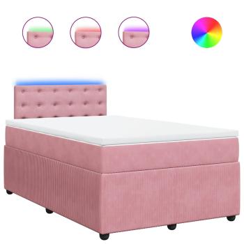 Boxspringbett mit Matratze Rosa 120x190 cm Samt