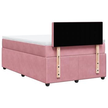 Boxspringbett mit Matratze Rosa 120x190 cm Samt