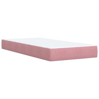 ARDEBO.de - Boxspringbett mit Matratze Rosa 80x200 cm Samt