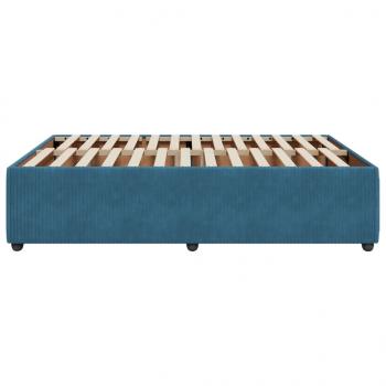 Bettgestell Blau 140x200 cm Samt