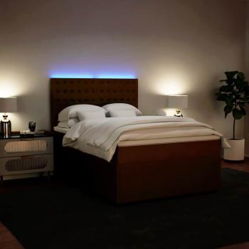 Boxspringbett mit Matratze Rosa 140x190 cm Samt
