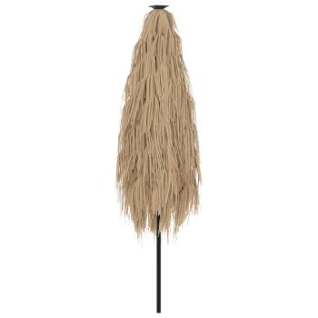 ARDEBO.de - Sonnenschirm mit LED und Stahlmast Braun 300x200x250 cm