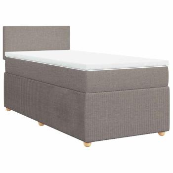 Boxspringbett mit Matratze Taupe 90x190 cm Stoff