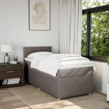 Boxspringbett mit Matratze Taupe 90x190 cm Stoff