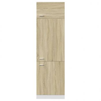 Kühlumbauschrank Sonoma-Eiche 60x57x207 cm Holzwerkstoff