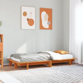 ARDEBO.de - Massivholzbett ohne Matratze Wachsbraun 100x200 Kiefernholz