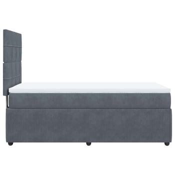 ARDEBO.de - Boxspringbett mit Matratze Dunkelgrau 90x200 cm Samt