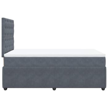 ARDEBO.de - Boxspringbett mit Matratze Dunkelgrau 120x200 cm Samt