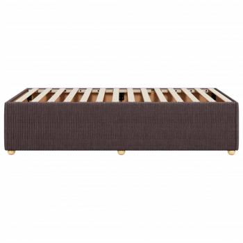 Bettgestell ohne Matratze Dunkelbraun 90x190 cm Stoff