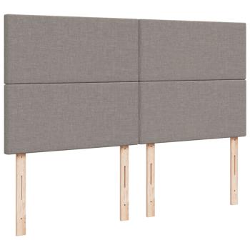 Boxspringbett mit Matratze Taupe 200x200 cm Stoff