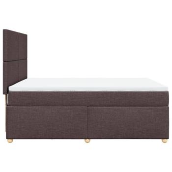 Boxspringbett mit Matratze Dunkelbraun 140x200 cm Stoff