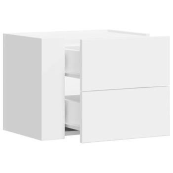 Wand-Nachttisch Weiß 45x30x35 cm