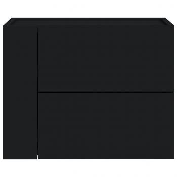 Wand-Nachttisch Schwarz 45x30x35 cm