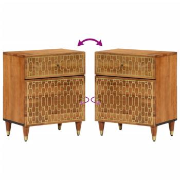 Nachttisch 50x33x60 cm Massivholz Mango