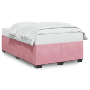 ARDEBO.de - Bettgestell Rosa 120x190 cm Samt