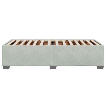Bettgestell ohne Matratze Hellgrau 80x200 cm Samt