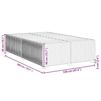 ARDEBO.de - Bettgestell ohne Matratze Dunkelgrau 120x200 cm Stoff