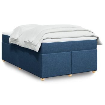 ARDEBO.de - Boxspringbett mit Matratze Blau 120x190 cm Stoff