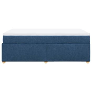 Boxspringbett mit Matratze Blau 120x190 cm Stoff