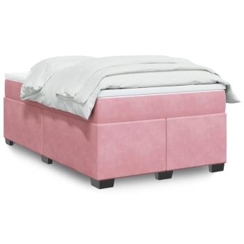 ARDEBO.de - Boxspringbett mit Matratze Rosa 120x190 cm Samt