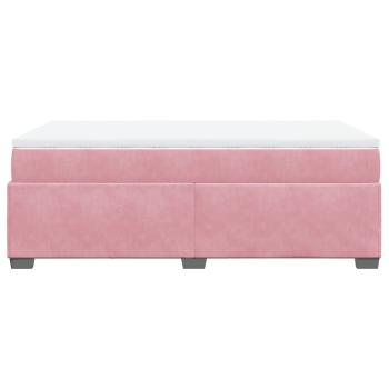 Boxspringbett mit Matratze Rosa 120x190 cm Samt
